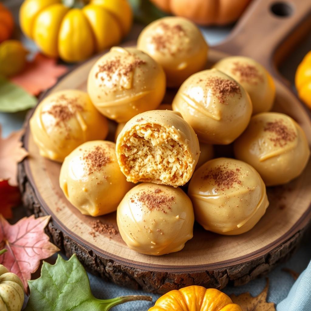 Pumpkin Cheesecake Balls